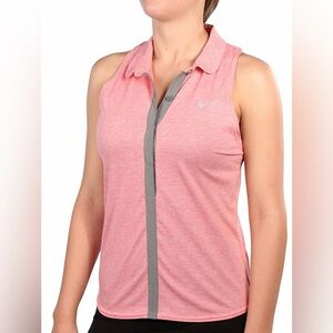 Nike Dri-Fit Golf Heather Pink Polo Tank , Size S